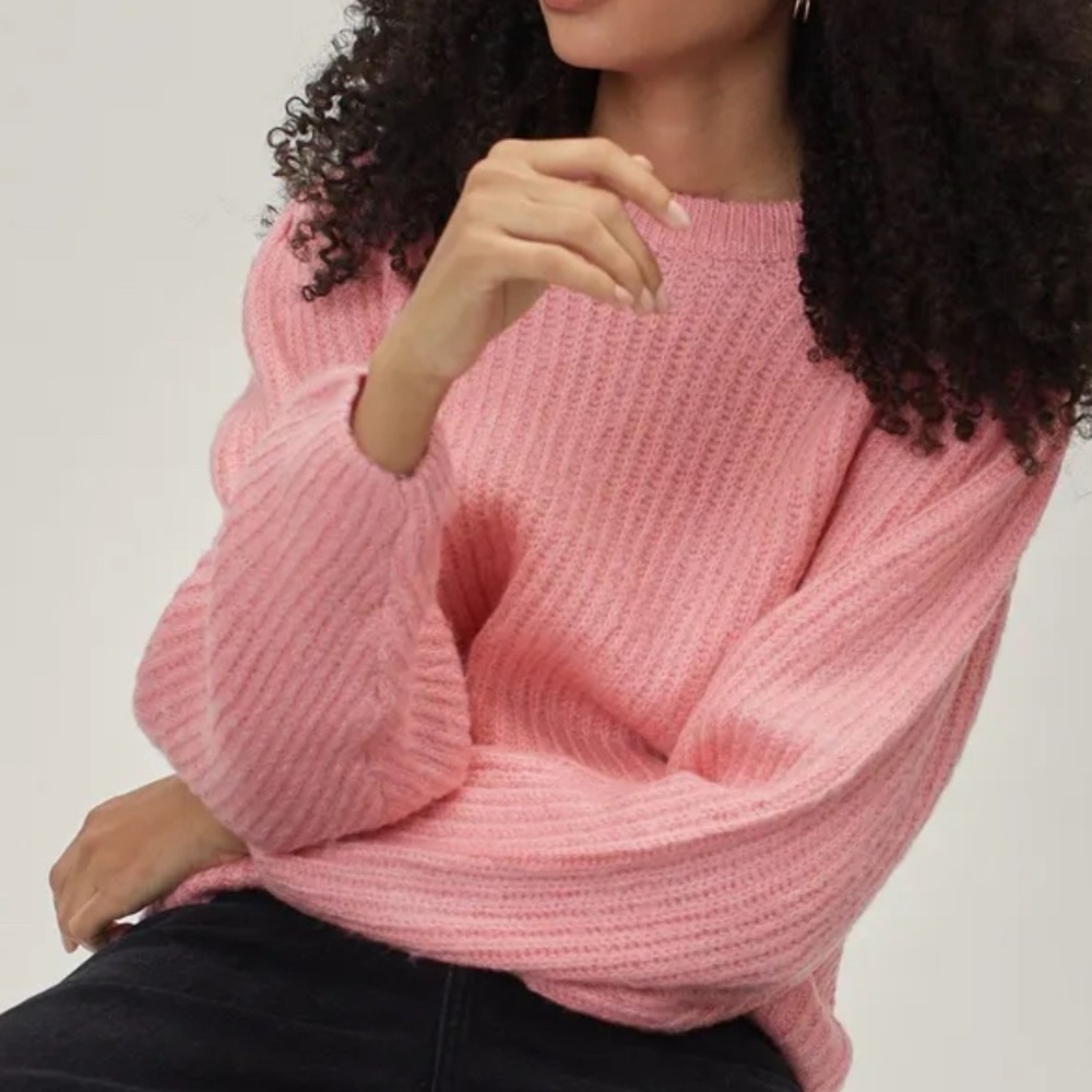 Nasty Gal pink sweater, size 14